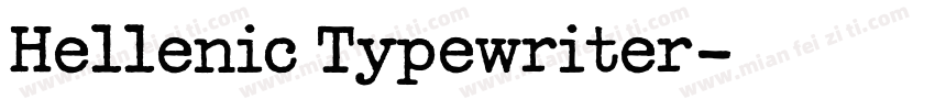 Hellenic Typewriter字体转换